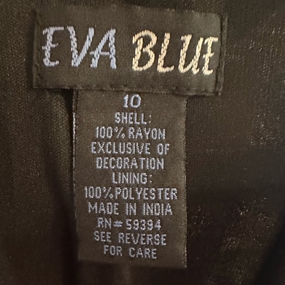 Vintage Y2K 90’s Eva Blue- Black and Red Cocktail Dress - Picture 7 of 7